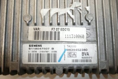 Steuergerät Siemens TA200 Citroën C5 2.0 HDI 9639452380 S118047507 B